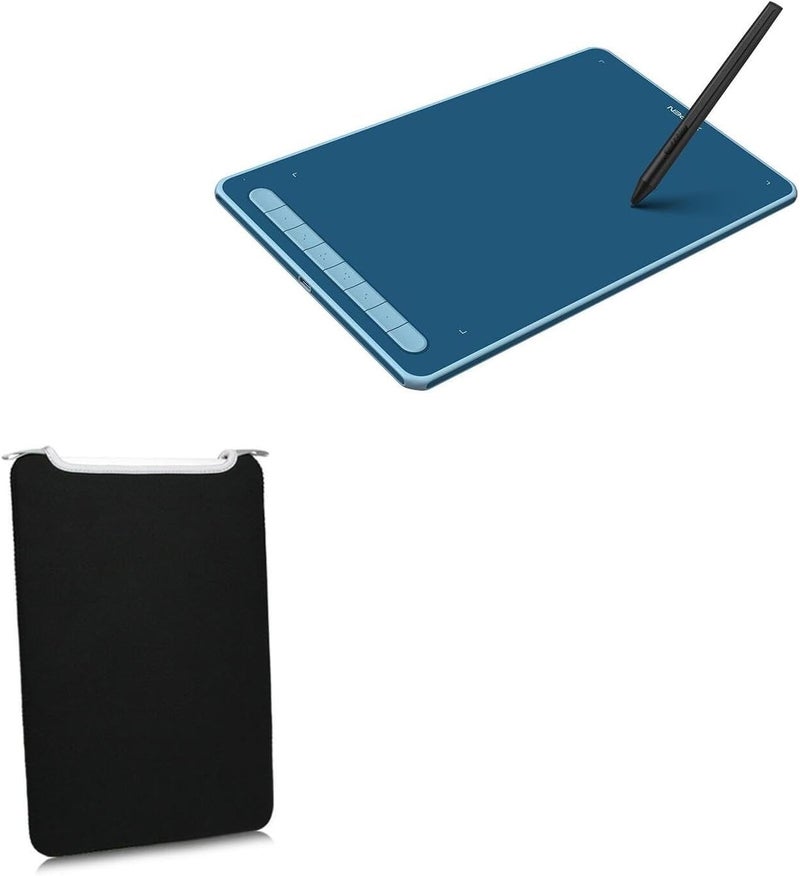 Case Compatible with XP-Pen Deco LW - SlipSuit, Soft Slim Neoprene Pouch Protective Case Cover - Jet Black